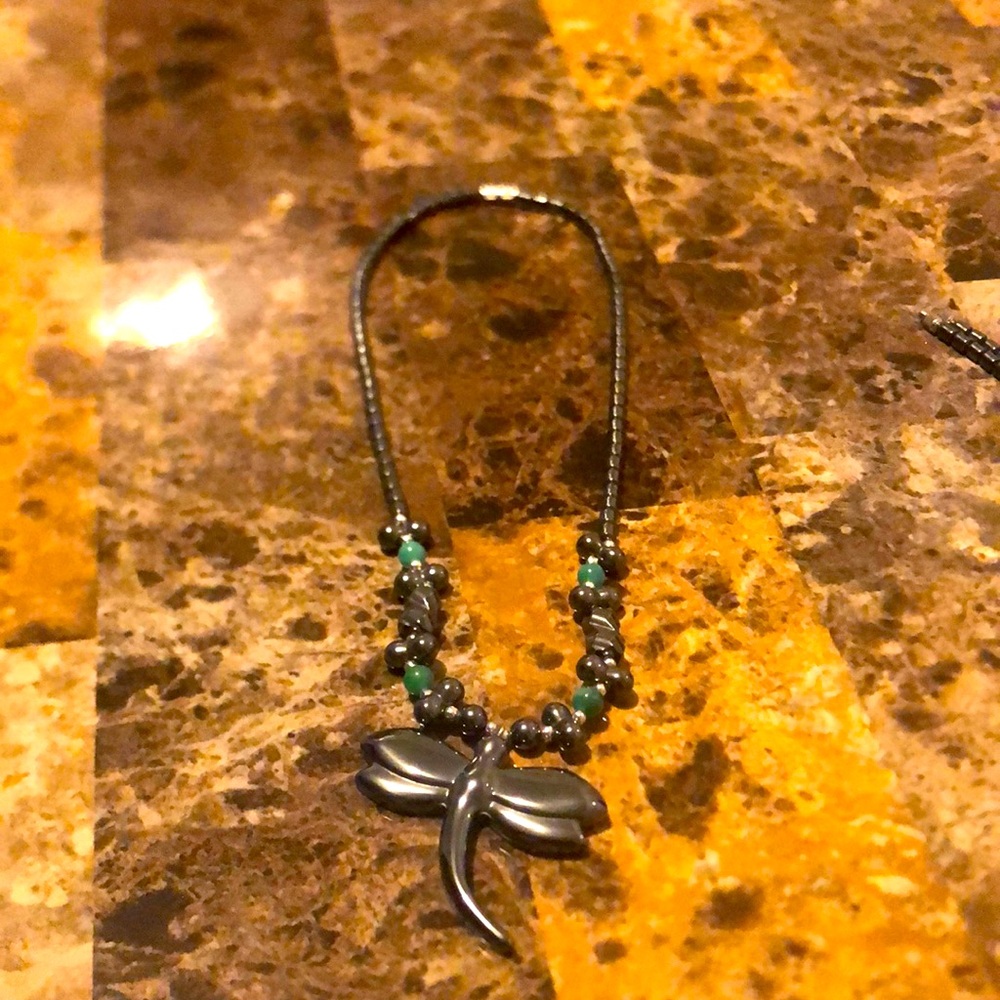 Dragonfly Hematite Necklace